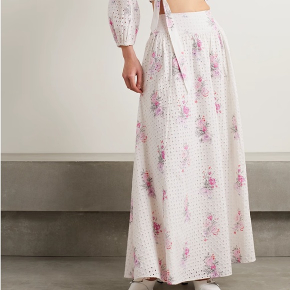 LoveShackFancy Dresses & Skirts - LoveShackFancy Aventi Gathered Floral Print Cotton Skirt - Size 2